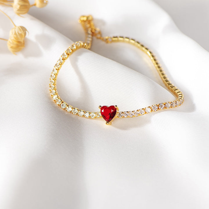 Heart Tennis Bracelet