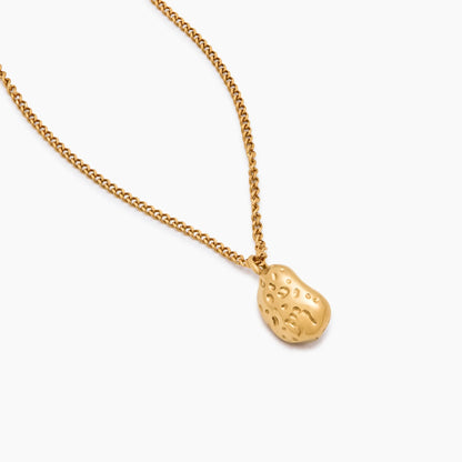 Gilded Pearl Drop Necklace